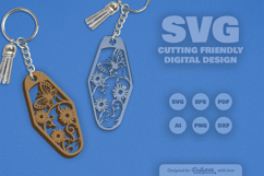 Floral Butterfly Motel Keychain SVG Product Image 8