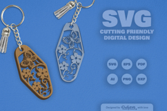 Floral Butterfly Motel Keychain SVG Product Image 8