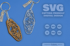 Floral Butterfly Motel Keychain SVG Product Image 6