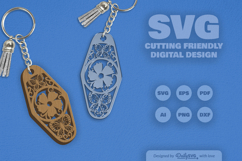Floral Butterfly Motel Keychain SVG Product Image 5