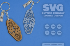 Floral Butterfly Motel Keychain SVG Product Image 3
