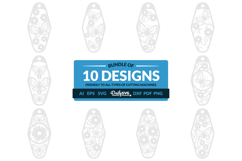 Floral Butterfly Motel Keychain SVG Product Image 1