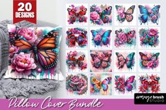 Floral Butterfly Pillow Cover Sublimation Bundle