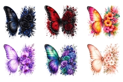 Floral Butterfly Png Bundle Butterflies Product Image 2