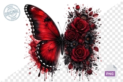 Floral Butterfly Png , Flying Butterflies Illustrations 13 Product Image 1