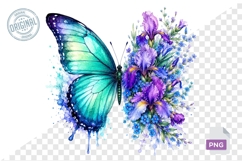 Floral Butterfly Png , Flying Butterflies Illustrations 17 Product Image 1
