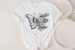 floral butterfly svg
