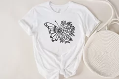 floral butterfly svg
