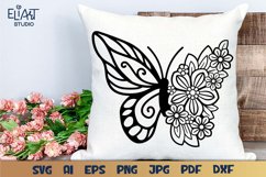 Beautiful Floral Butterfly SVG Design for Pillows, T-shirts, Mugs, Decals, Wall Art and Tote Bags. 