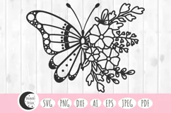 floral butterfly svg