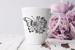 floral butterfly svg