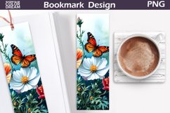 Butterfly Flowers Bookmark | Floral Bookmark Product Image 1