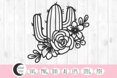 floral cactus svg, cactus svg, plant svg