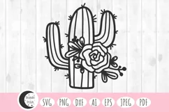 floral cactus svg, cactus svg, plant svg
