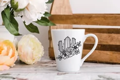 floral cactus svg, cactus svg, plant svg