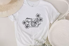 floral camera svg