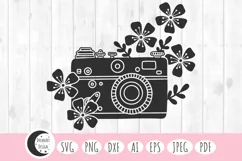 floral camera svg