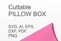 Floral Cancer Awareness Ribbon Pillow Favor Box Paper Cut 