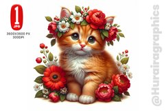 Floral Cat - JPG File Product Image 1