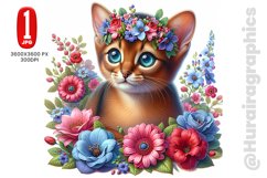 Floral Cat - JPG File Product Image 1