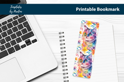 Floral Cat Printable Bookmark