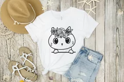 floral cat svg, cat svg, cat outline svg, cute cat svg, kitty svg