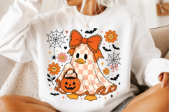 Floral Checkered Ghost Goose PNG Product Image 1