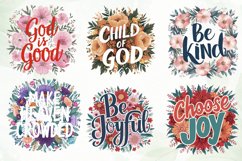 Floral Christian Sublimation Clipart Product Image 3