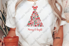 Floral Christmas Tree Coquette Png Product Image 2