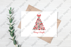 Floral Christmas Tree Coquette Png Product Image 3