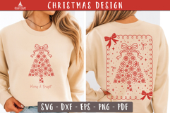 Floral Christmas Tree Coquette SVG designs