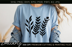 Floral Stems SVG Flower Illustrations T-shirt Mug Pillows Product Image 2