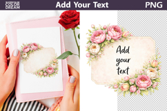 Floral Frame PNG Template | Add Your Text Product Image 1