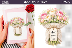 Rustic Floral Bouquet PNG Template | Add Your Text Product Image 1