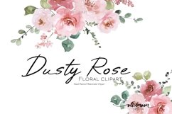 dusty rose floral clipart