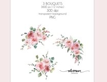 dusty rose floral clipart