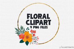 Summer Flowers Clipart | Umbrella Clipart | Sublimation Product Image 2
