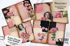 Floral Collage Junk Journal Pages Product Image 1