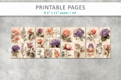 Floral Collage Paper, art journal botanical pages Product Image 2