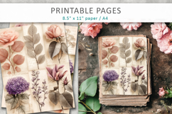 Floral Collage Paper, art journal botanical pages Product Image 3