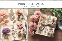 Floral Collage Paper, art journal botanical pages Product Image 1