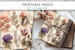 Floral Collage Paper, art journal botanical pages Product Image 5