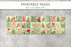 vintage botanical collage paper, junk journal pages Product Image 2