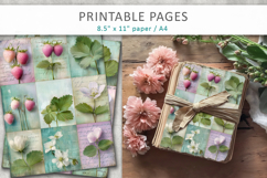 vintage botanical junk journal pages, floral collage pages Product Image 4