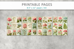 vintage botanical junk journal pages, botanical pages Product Image 2