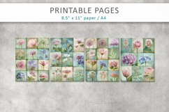 Floral Collage Paper, junk journal pages Product Image 2