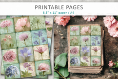 Floral Collage Paper, junk journal pages Product Image 1