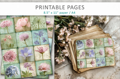 Floral Collage Paper, junk journal pages Product Image 3