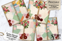 Floral Collage Skinny Junk Journal Pages Product Image 1