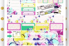 Big Planner Stickers Flowers Pink Blue Yellow Points Dots Product Image 3